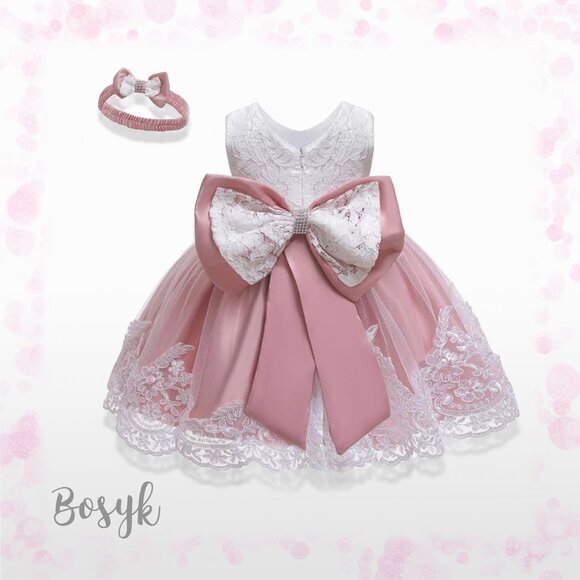 Franchesca Dress - Dusty Rose - Dress for Girls - Elegant Dress for Girls - Picture 1 of 2